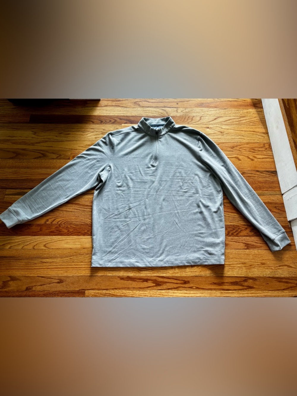 johnnie-O Men's Light Gray Quarter-Zip Sweater